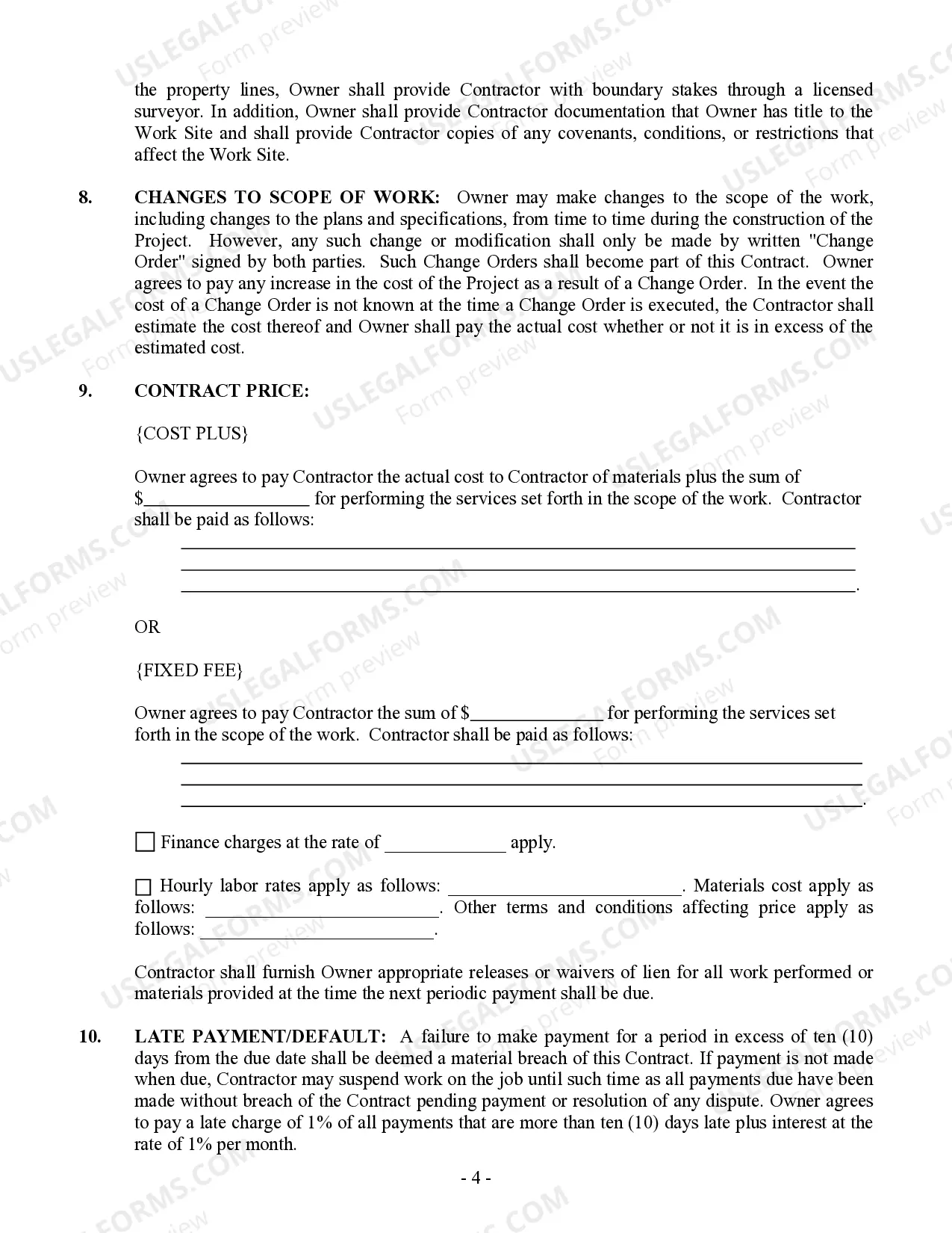 Preview Demolition Contract for Contractor