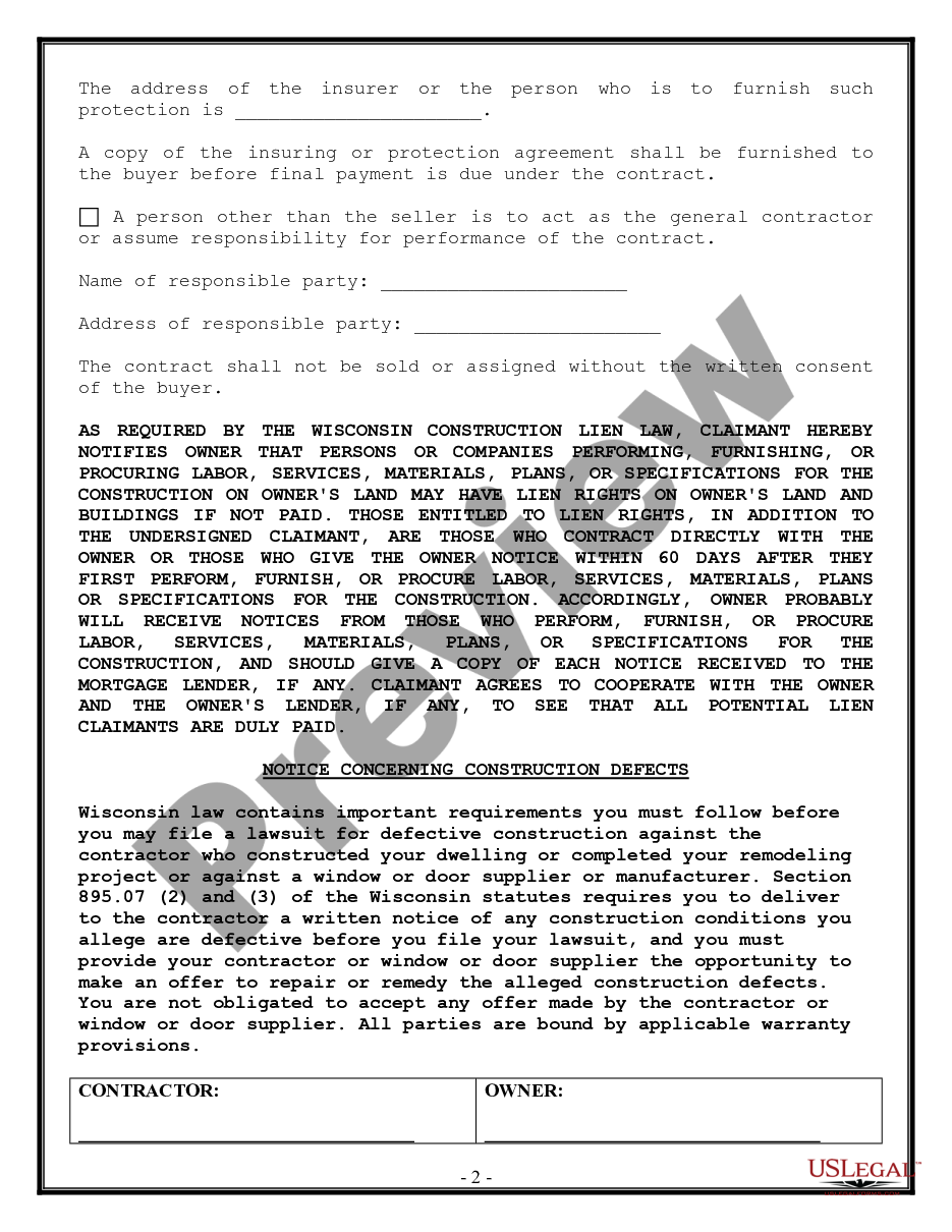 page 1 Framing Contract for Contractor preview