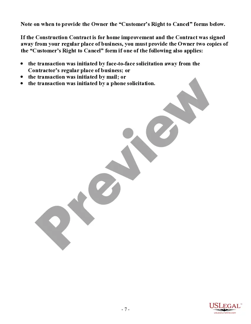 Preview Security Contract for Contractor