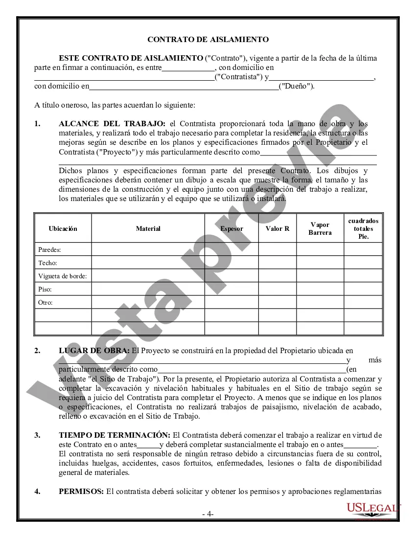Preview Contrato de Aislamiento para Contratista