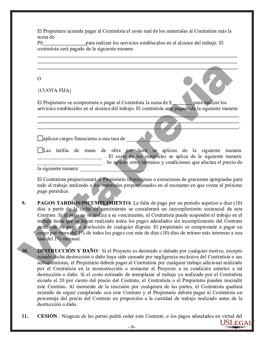 Preview Contrato de revestimiento para contratista