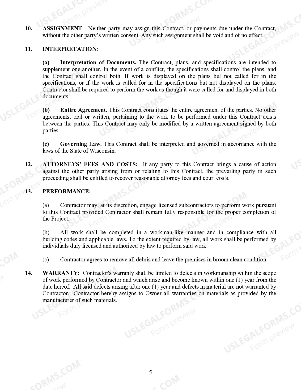 Preview Refrigeration Contract for Contractor