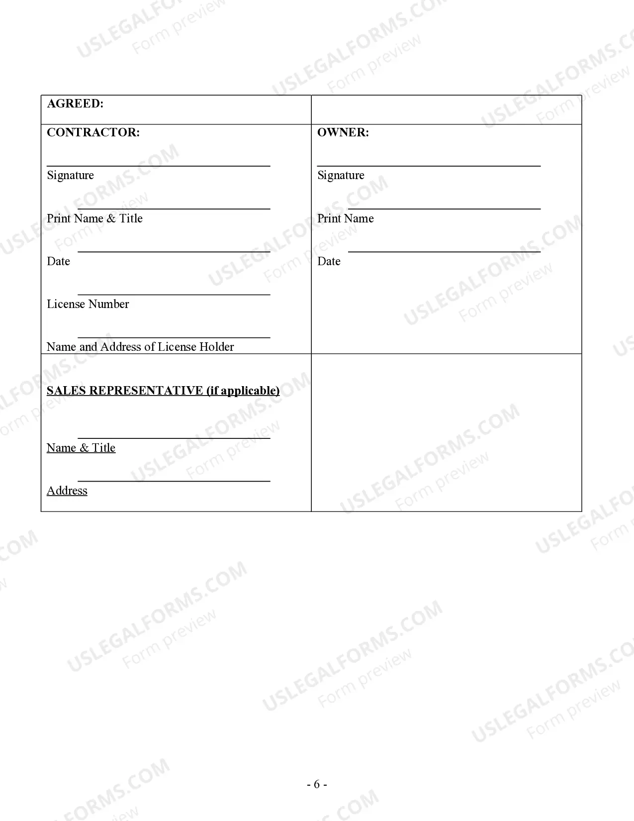 Preview Refrigeration Contract for Contractor