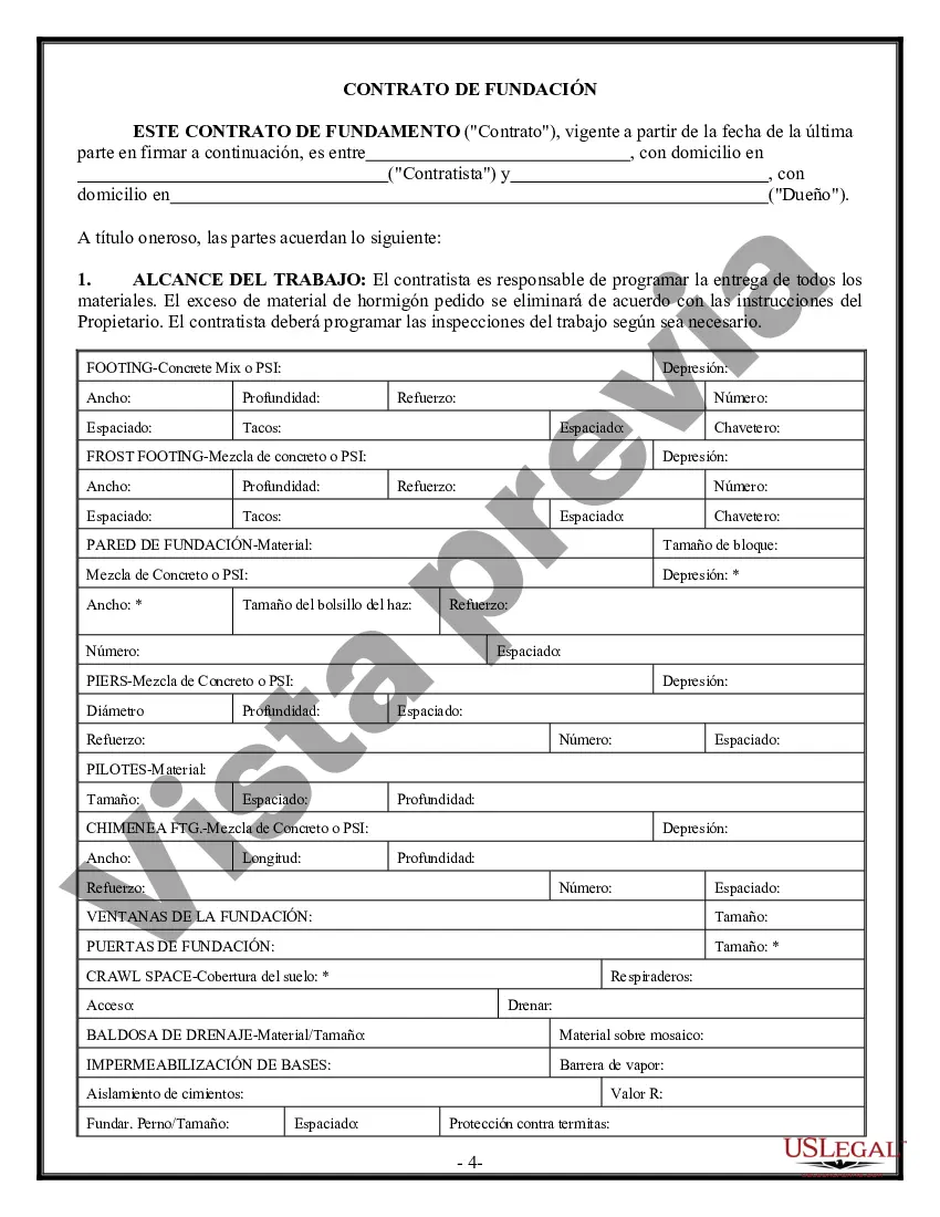 Preview Contrato de Fundación para Contratista