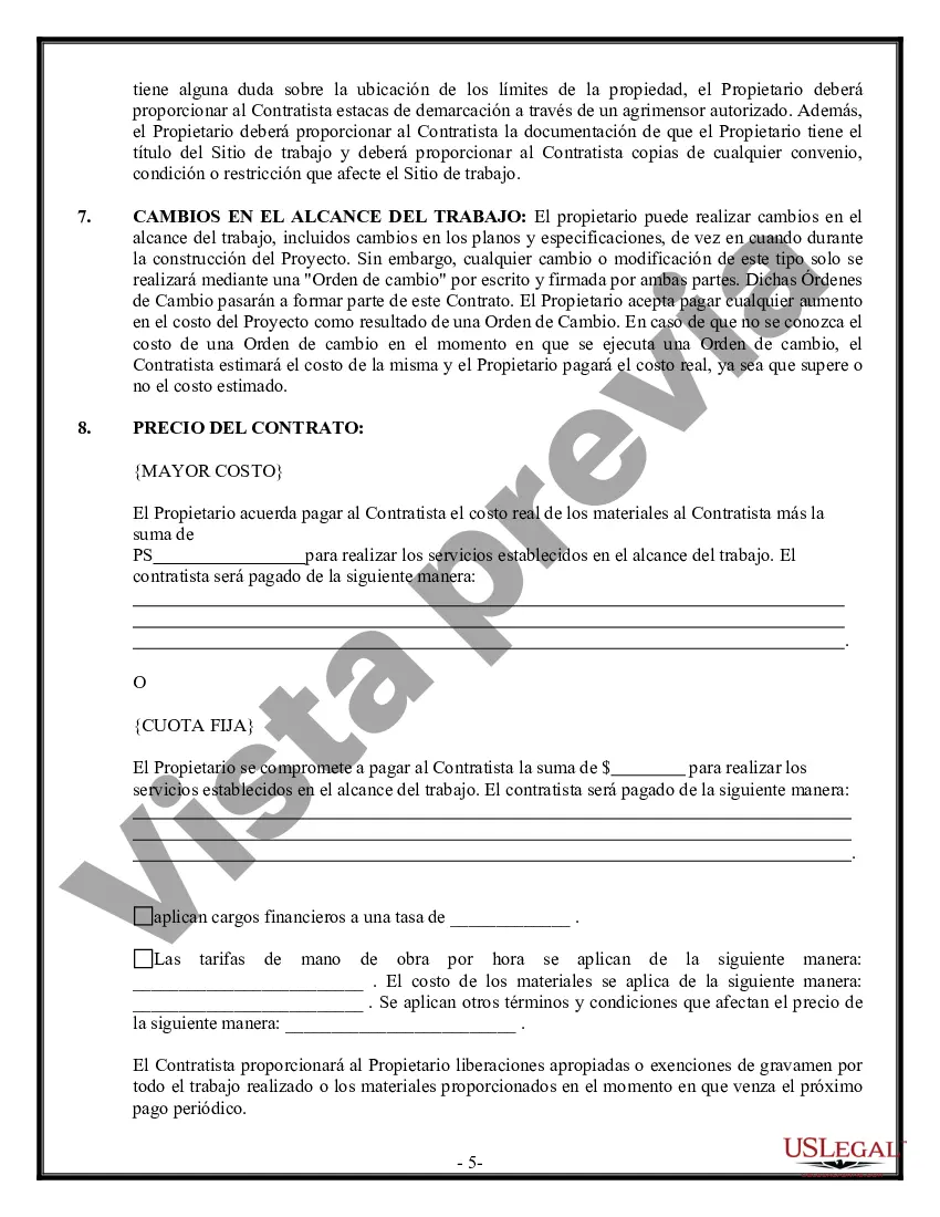 Preview Contrato de techado para contratista