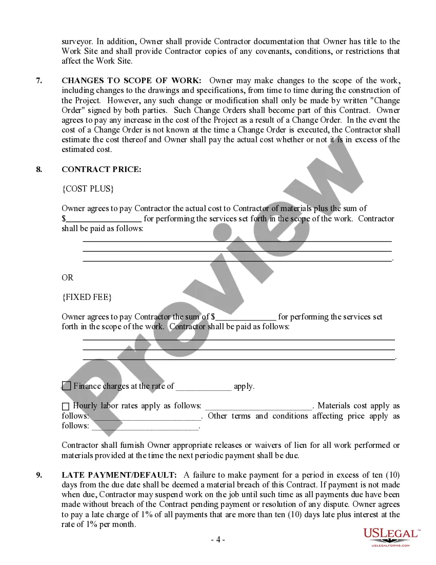 Preview Roofing Contract for Contractor