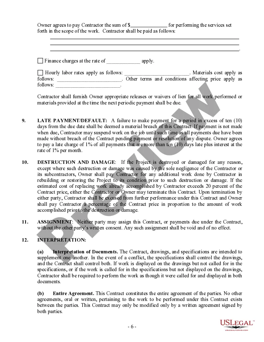 Preview Electrical Contract for Contractor