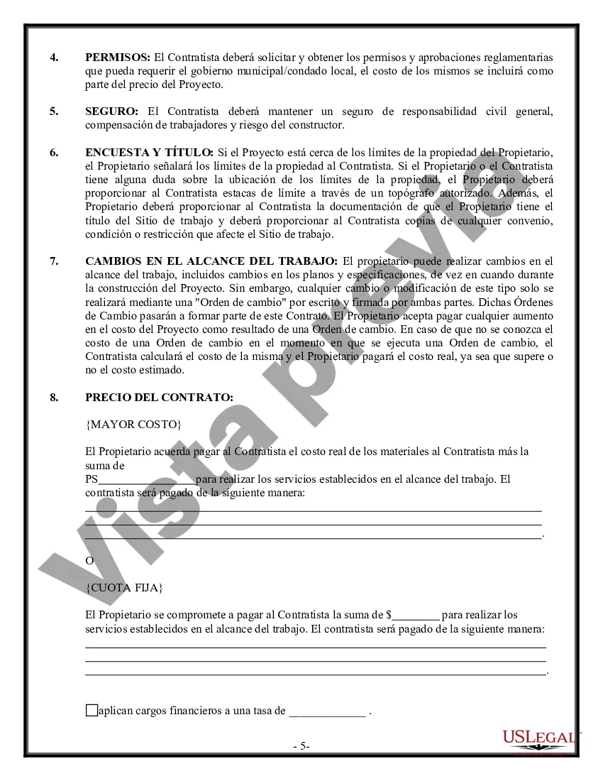 Preview Contrato de paneles de yeso de yeso para contratista