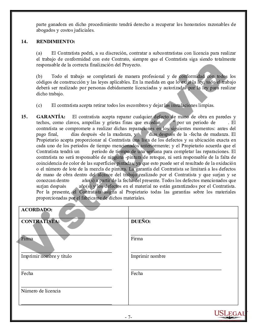 Preview Contrato de paneles de yeso de yeso para contratista