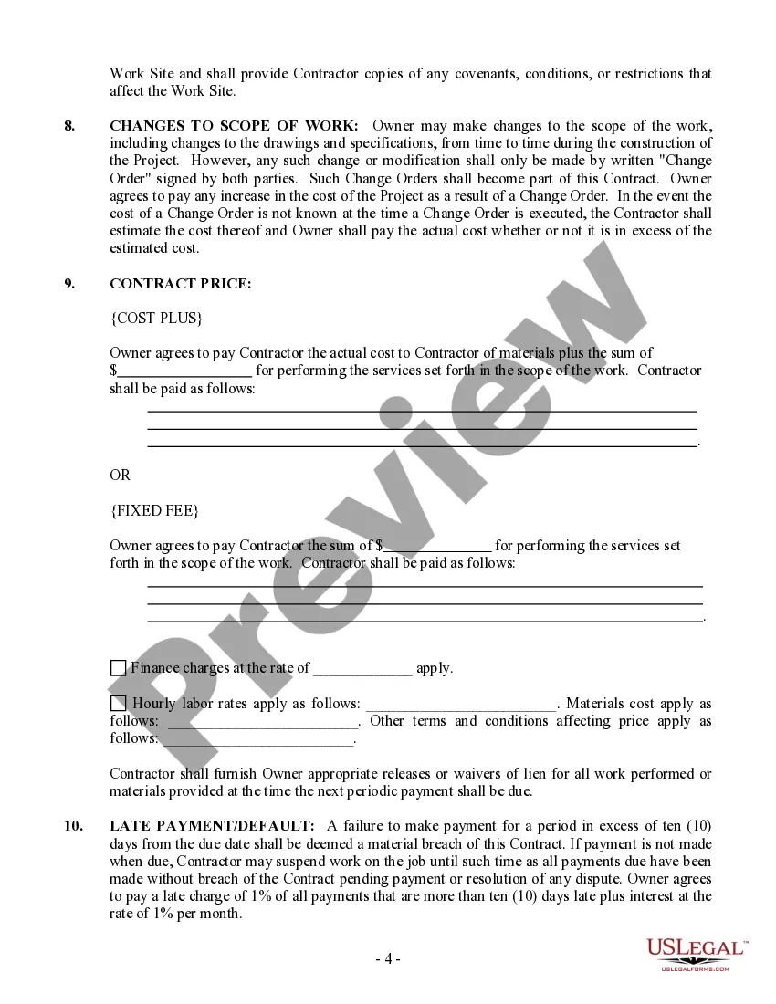 Get Construction Contract Cost Plus or Fixed Fee Preview Construction Contract Cost Plus or Fixed Fee