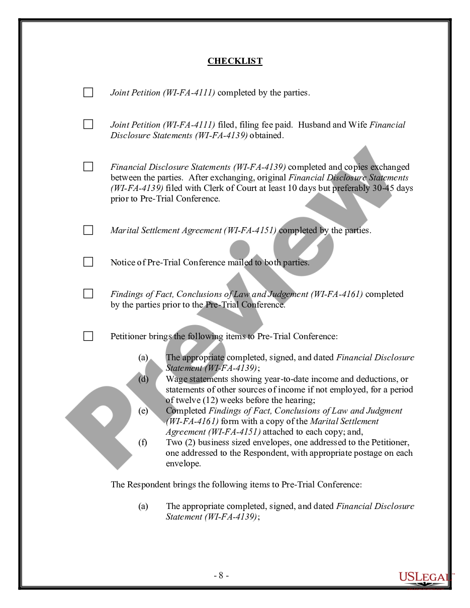 page 7 No-Fault Agreed Uncontested Divorce Package for Dissolution of Marriage for Persons with No Children with or without Property and Debts preview