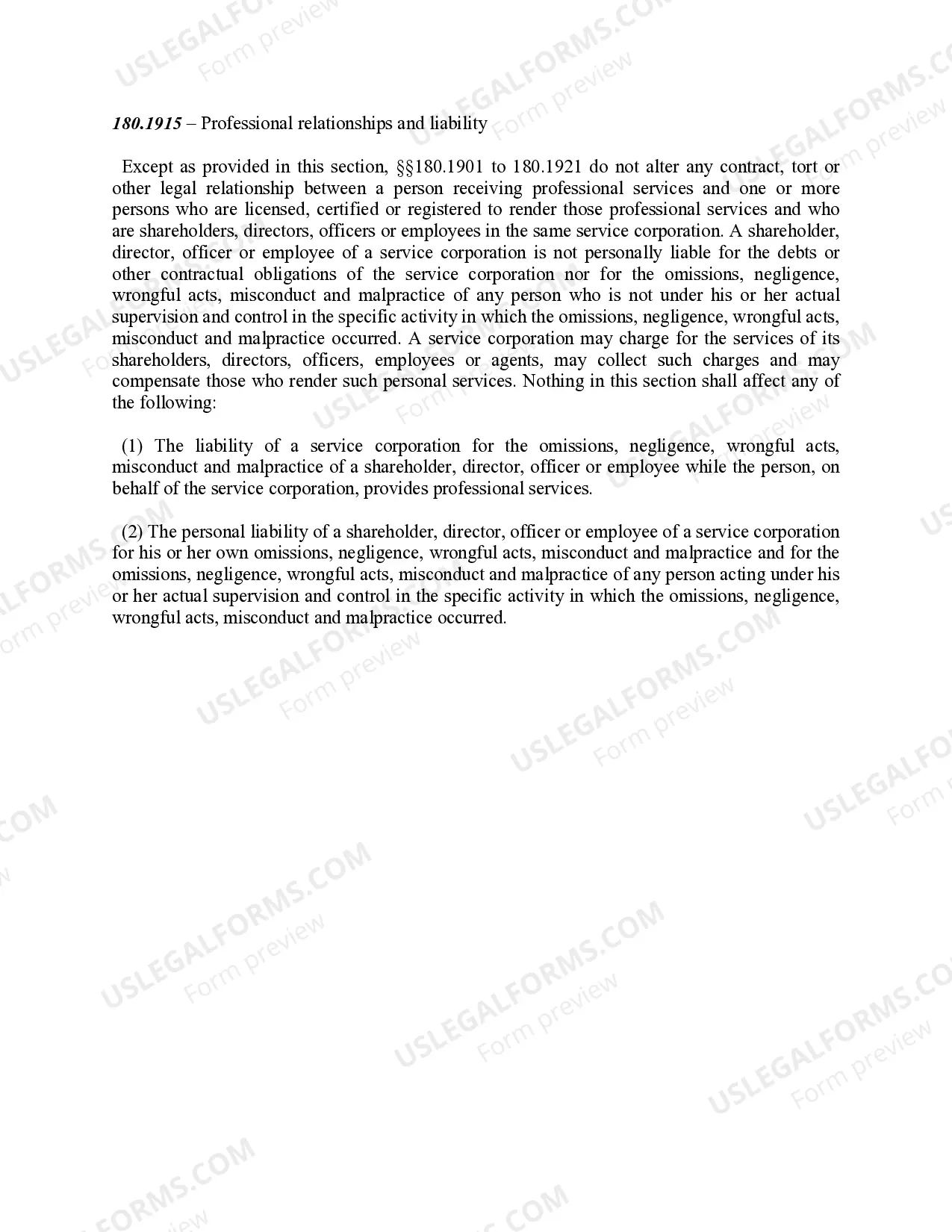 Preview Wisconsin Professional Limited Liability Company PLLC Formation Package