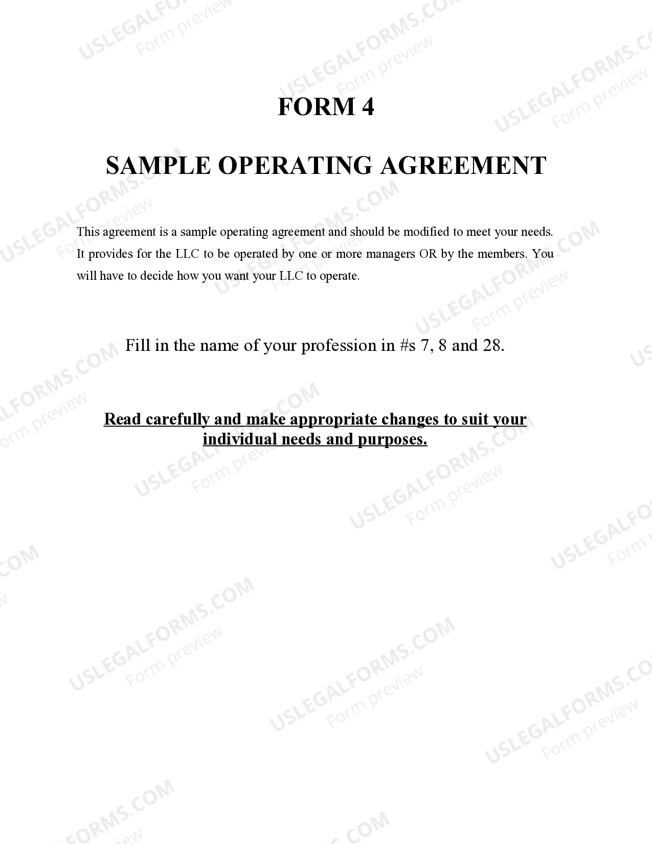 Preview Wisconsin Professional Limited Liability Company PLLC Formation Package