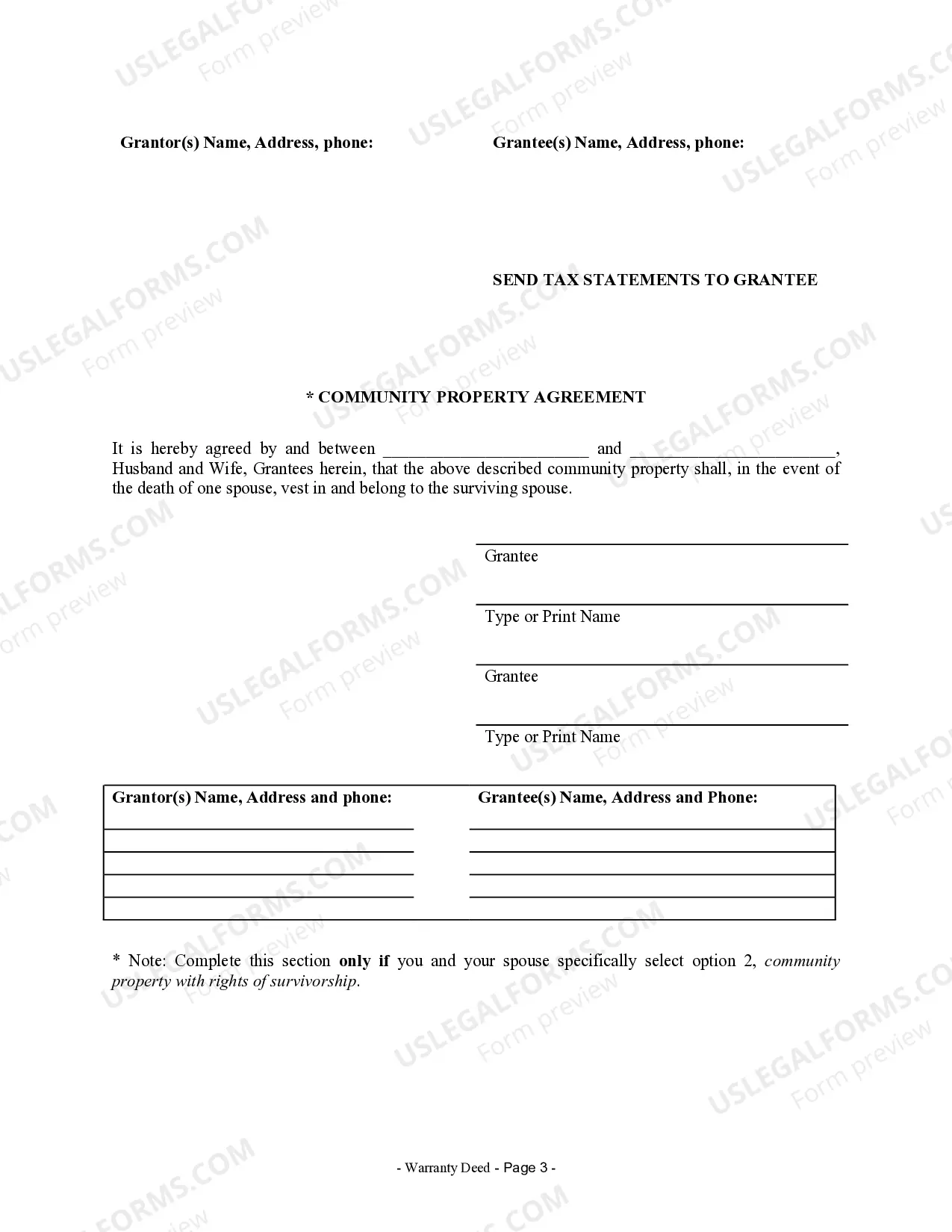 Preview Warranty Deed from Individual to Husband and Wife