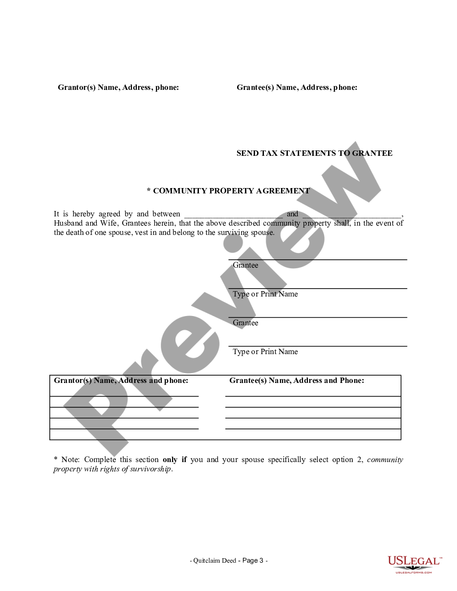 page 2 Quitclaim Deed from Corporation to Husband and Wife preview