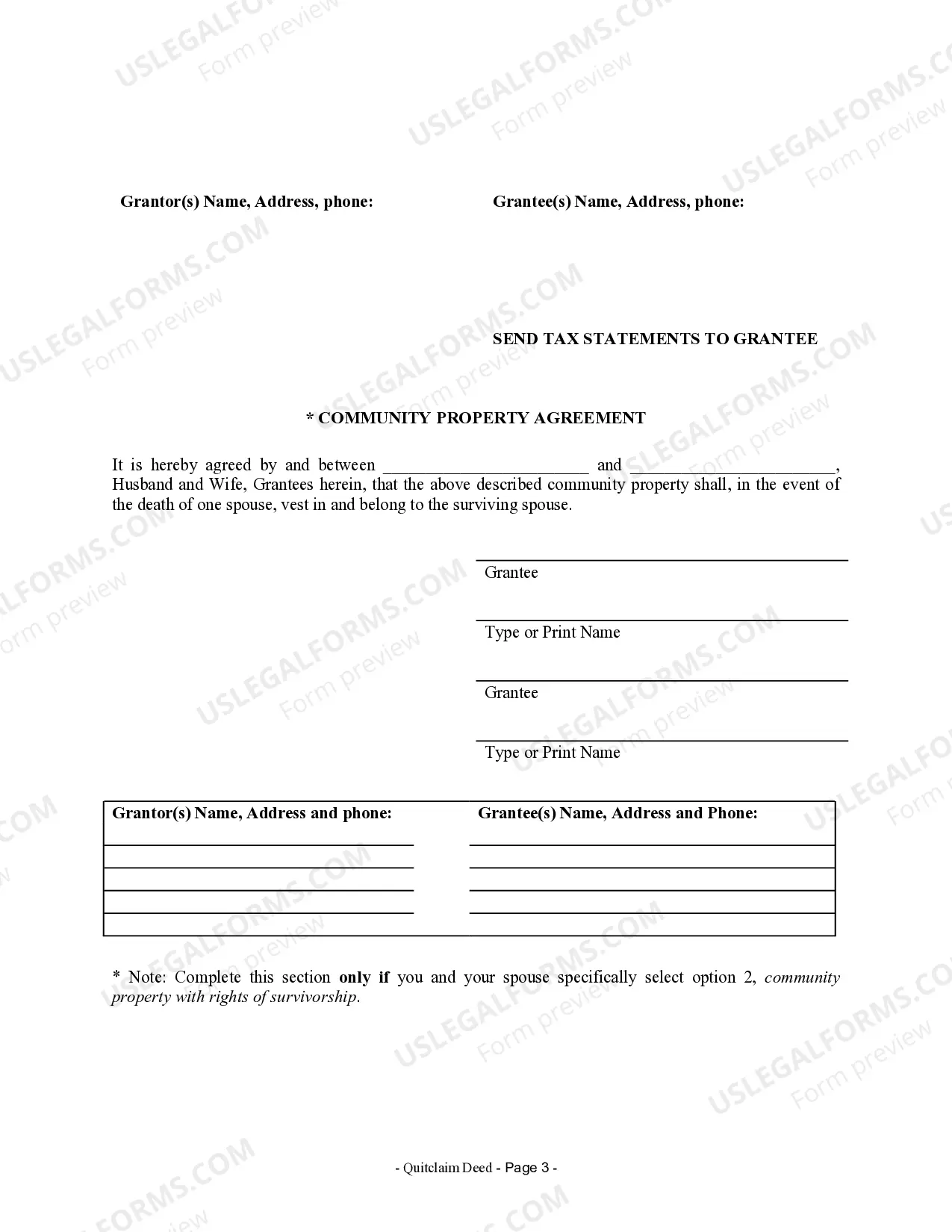 Preview Quitclaim Deed from Corporation to Husband and Wife