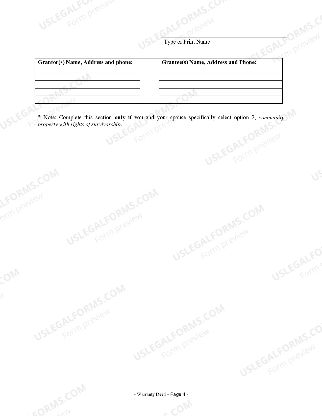 Preview Warranty Deed from Corporation to Husband and Wife