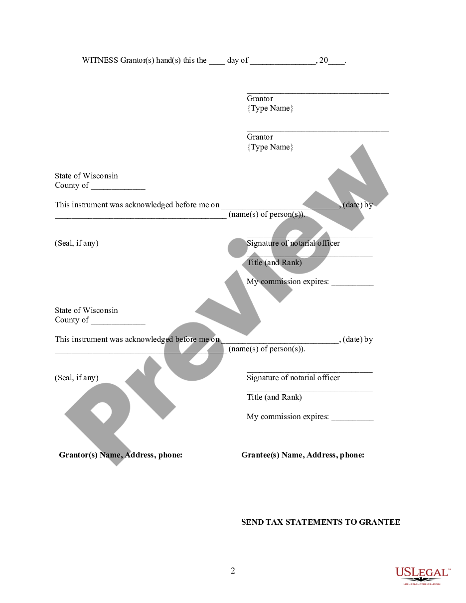 page 4 Warranty Deed from Husband and Wife to a Trust preview