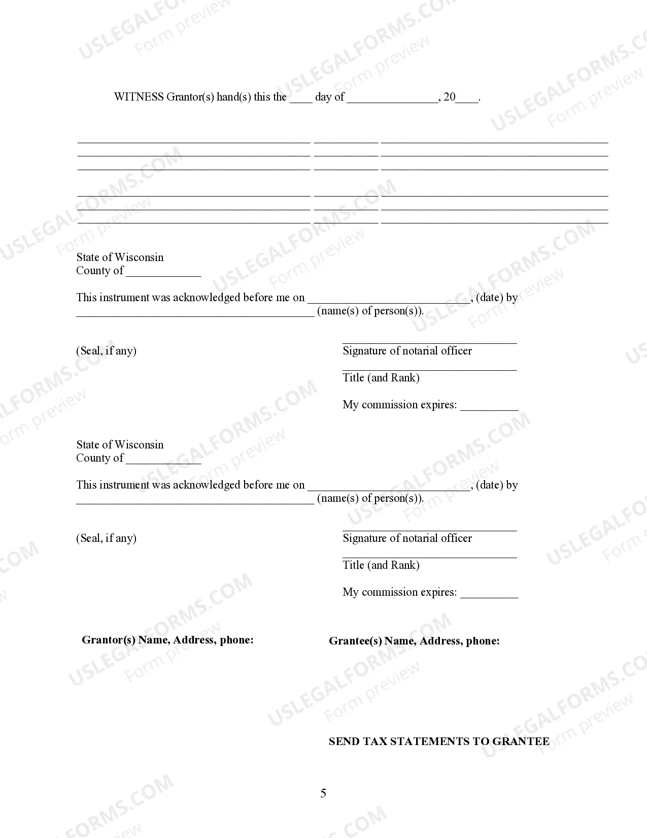 Preview Warranty Deed from Husband and Wife to a Trust