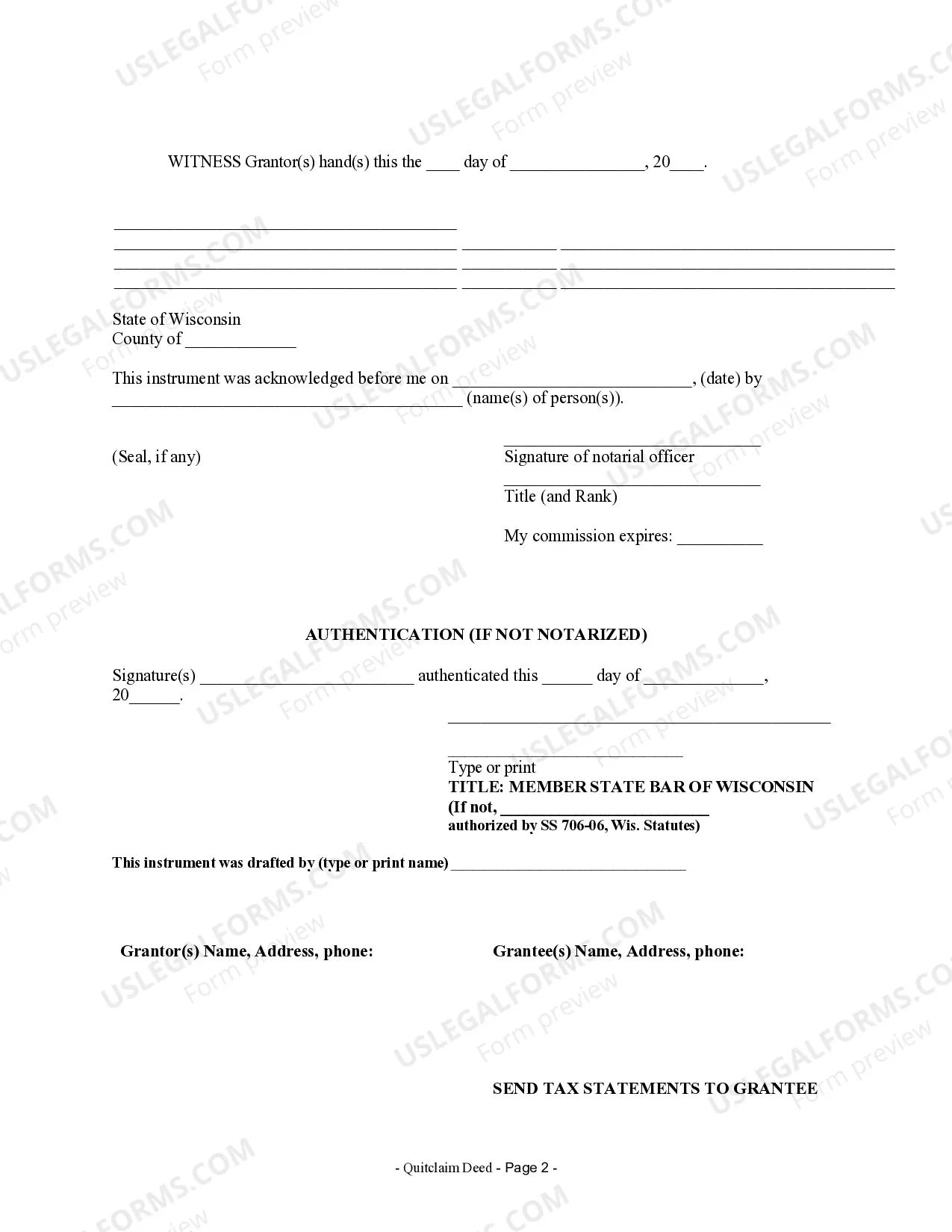 Preview Quitclaim Deed from Husband to Himself and Wife