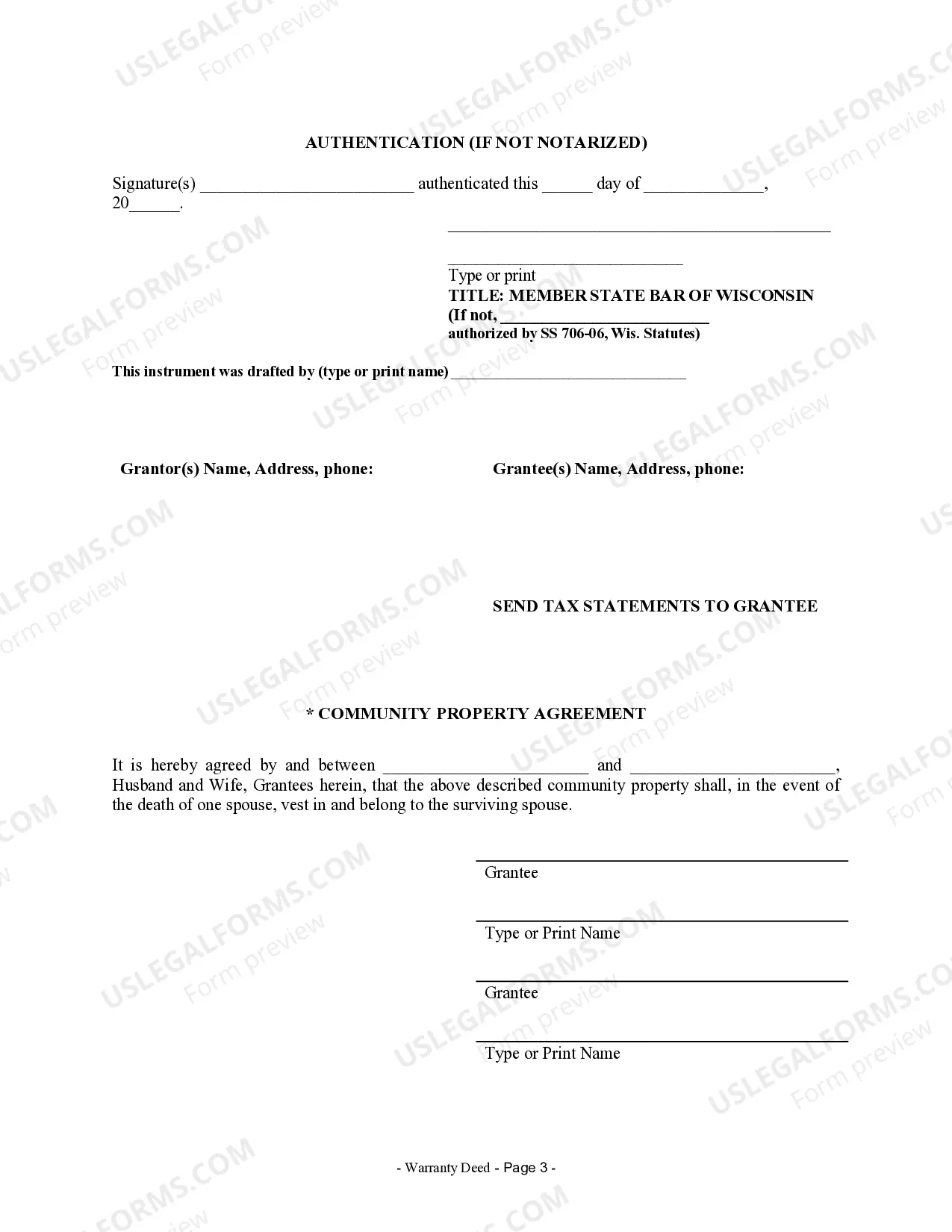 Preview Warranty Deed from Husband and Wife to Husband and Wife