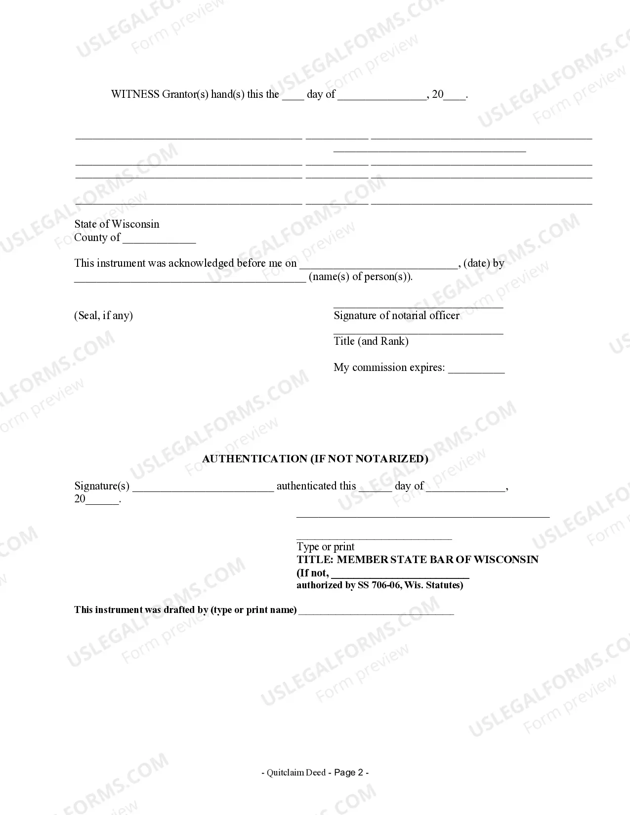 Preview Quitclaim Deed from Individual to Individual