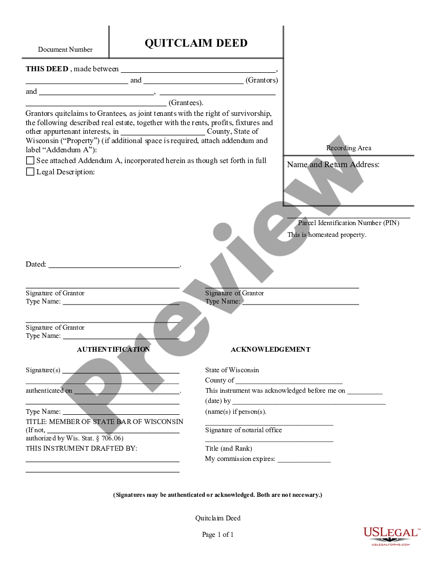 Green Bay Wisconsin Quitclaim Deed Quitclaim Deed Form Wisconsin Us Legal Forms 7850