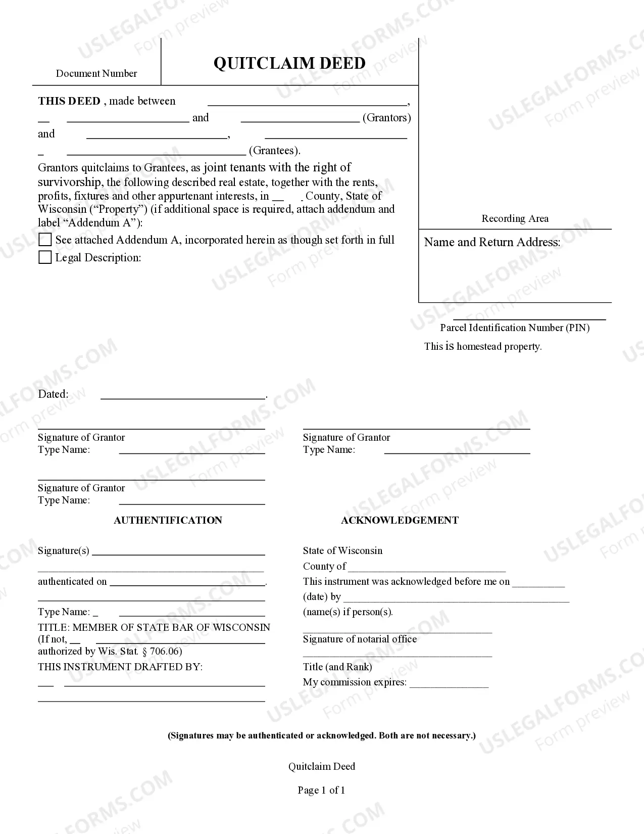 Preview Quitclaim Deed - Three Individuals to Three Individuals