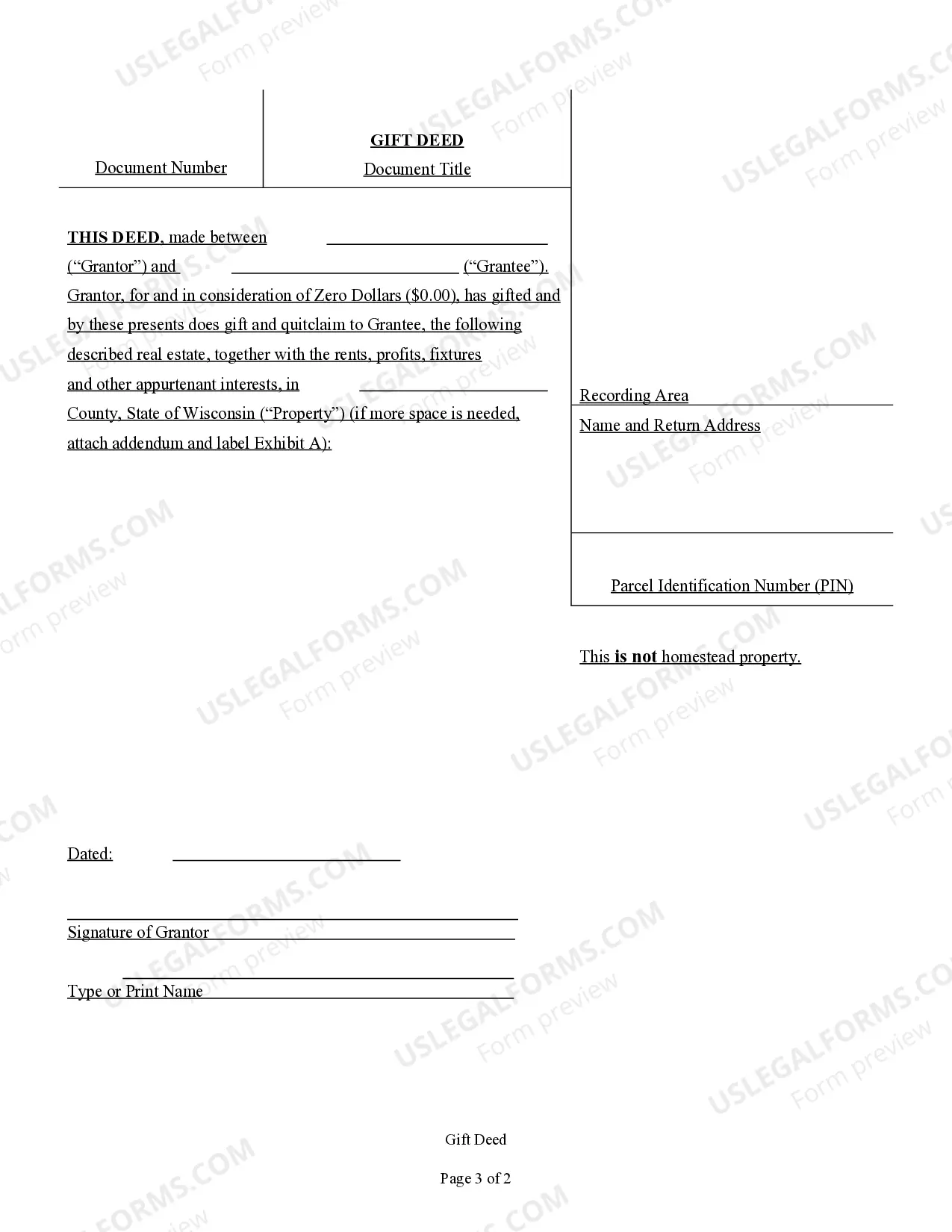 Preview Gift Deed - Individual to Individual