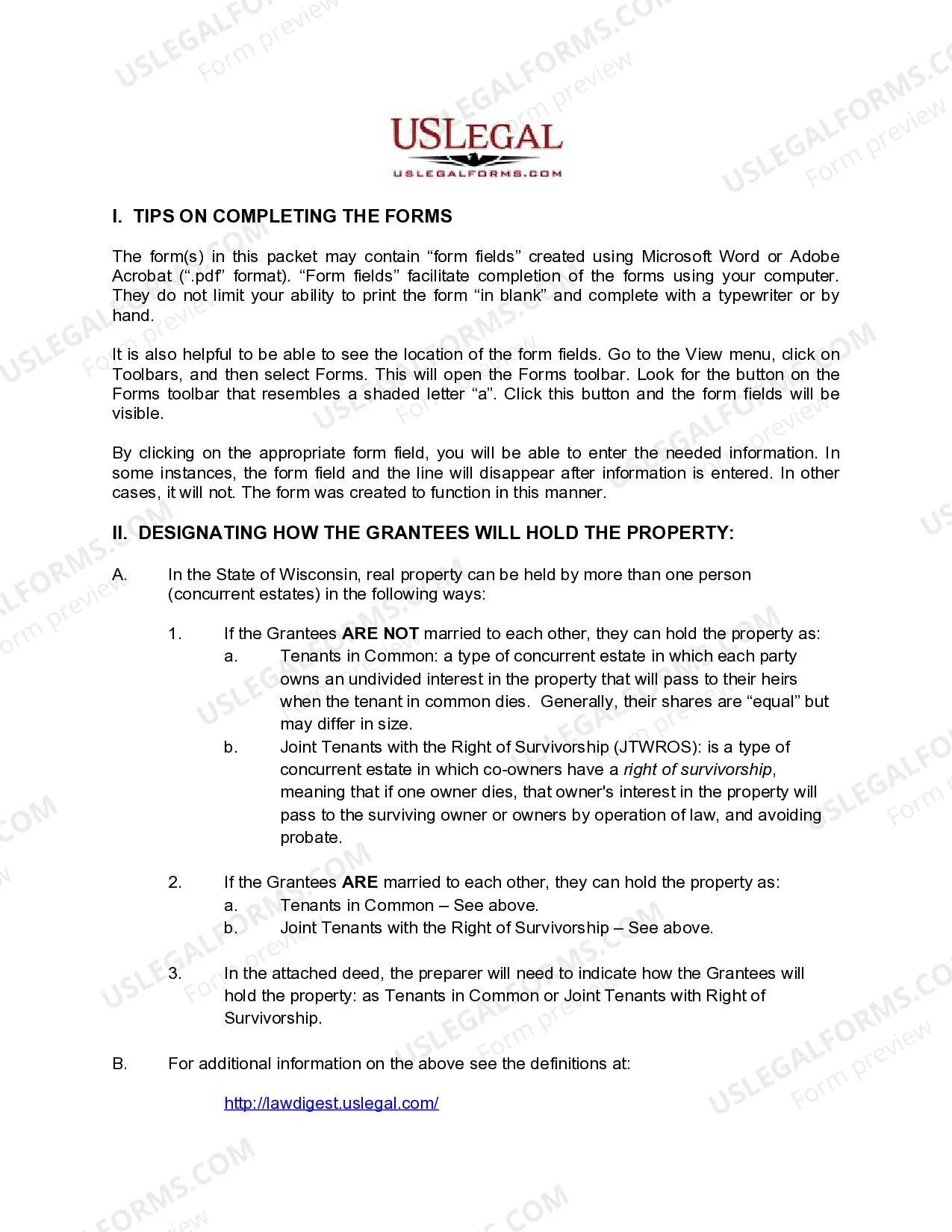 Preview Warranty Deed - Four Grantors to Two Individuals / Husband and Wife as Grantees