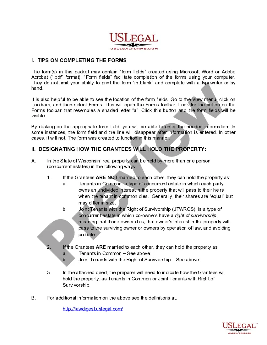 Preview Warranty Deed from an Individual to two Individuals.