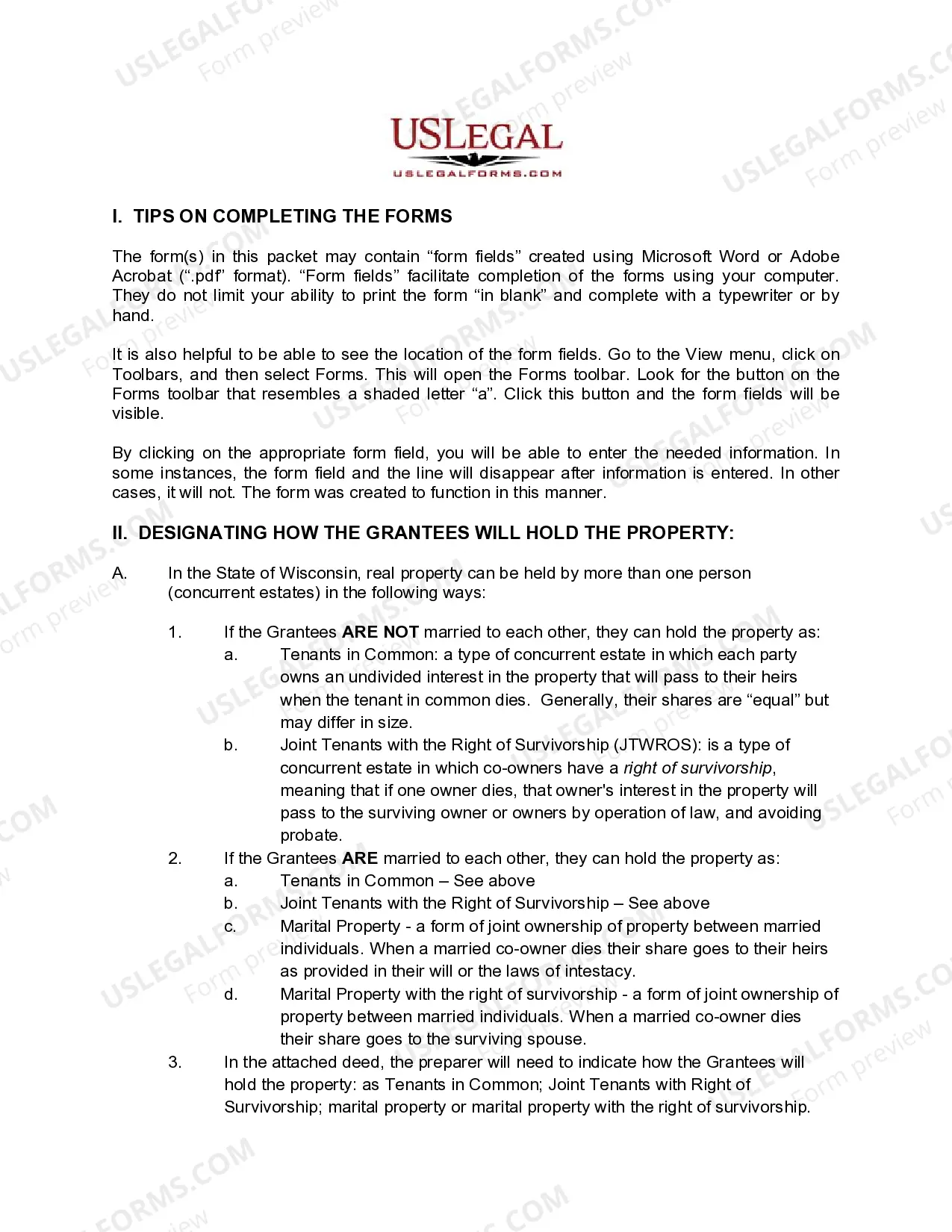 Preview Quitclaim Deed - Life Estate - from an Individual to Nine Individuals.