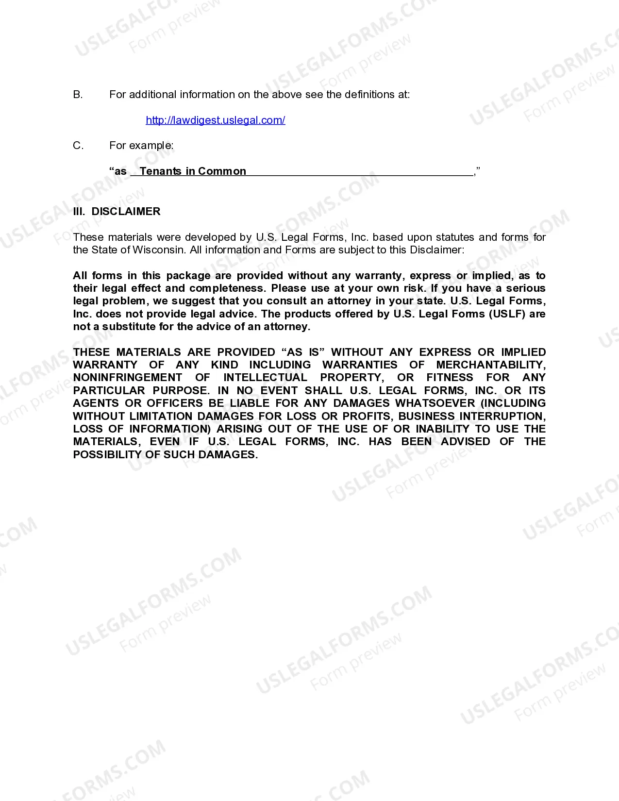 Preview Release Deed - Life Estate - Individual to Nine Individuals