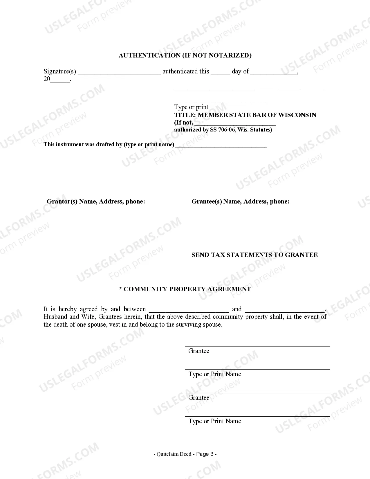 Preview Quitclaim Deed by Two Individuals to Husband and Wife