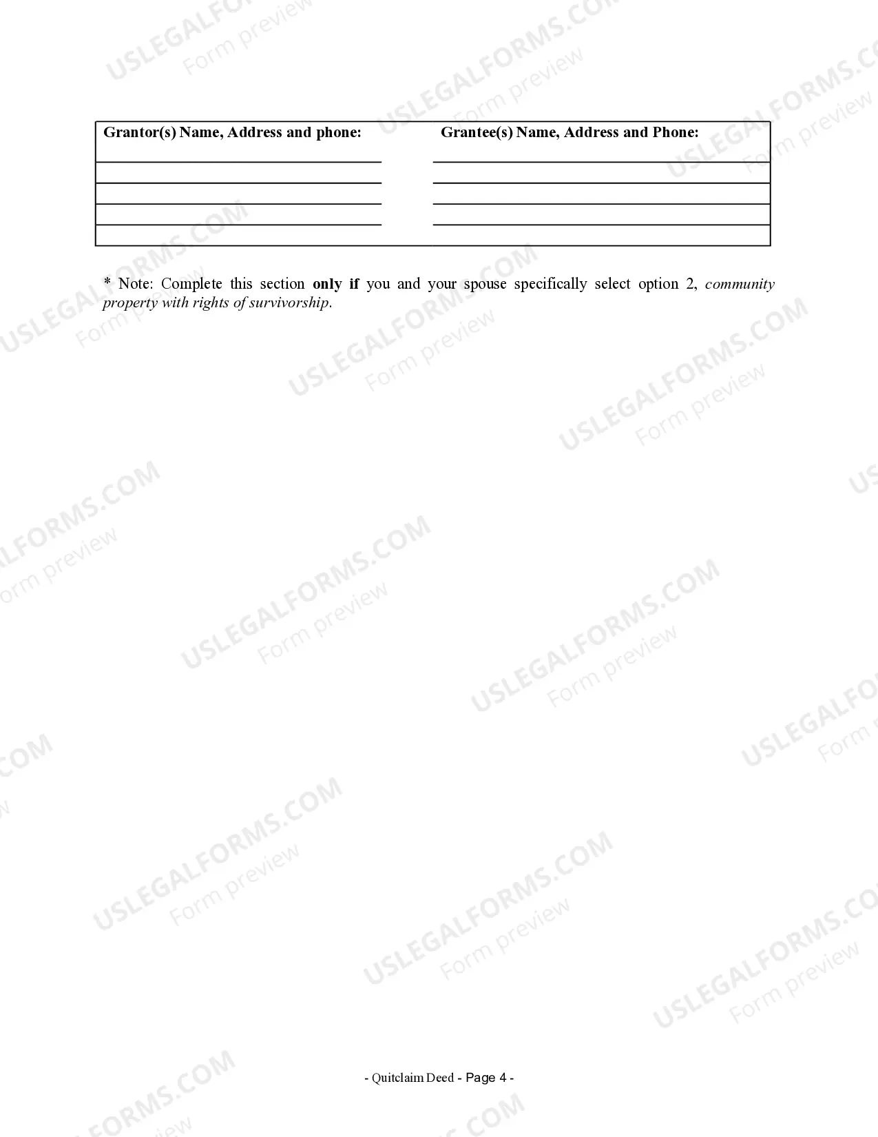 Preview Quitclaim Deed by Two Individuals to Husband and Wife