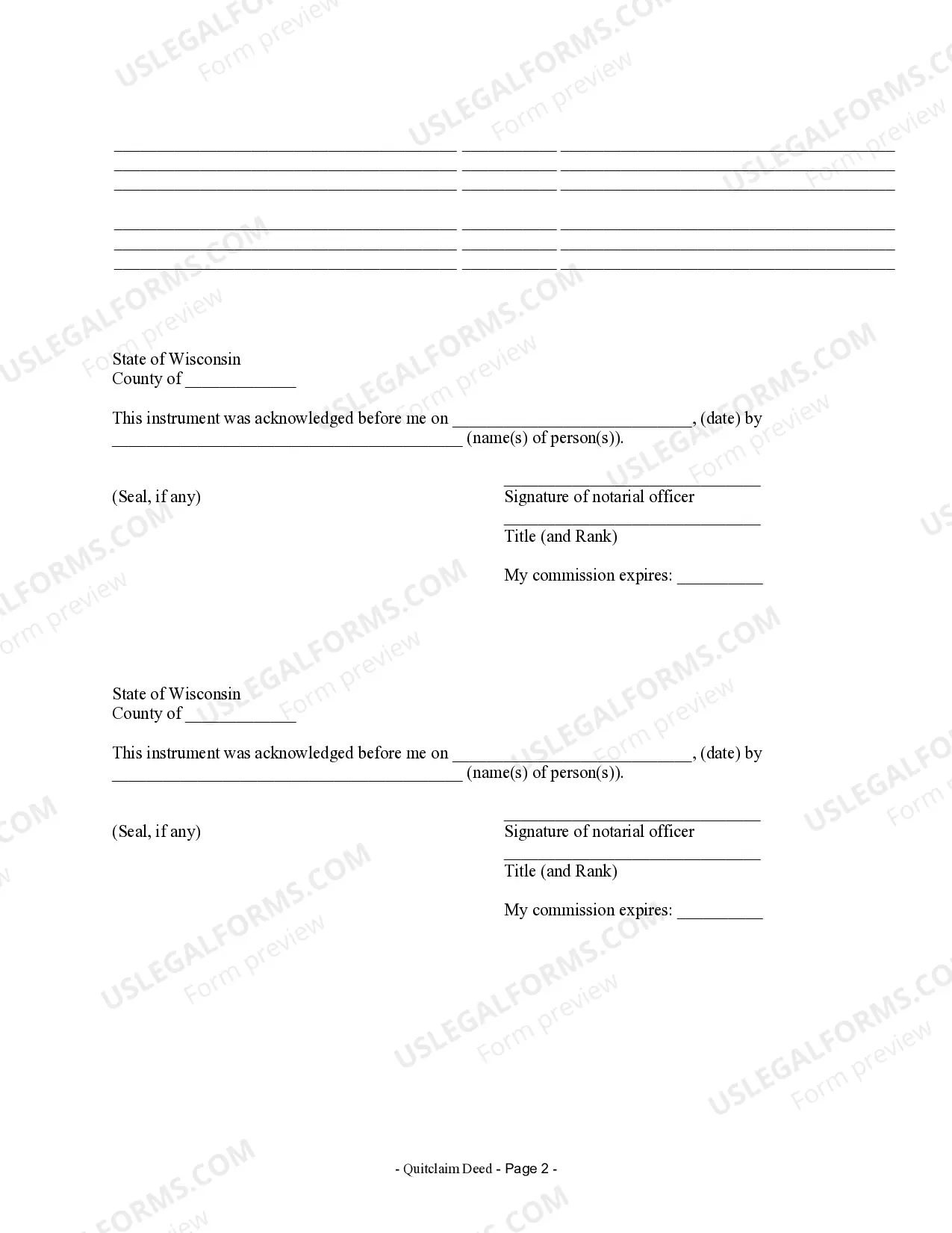 Preview Quitclaim Deed by Two Individuals to Corporation