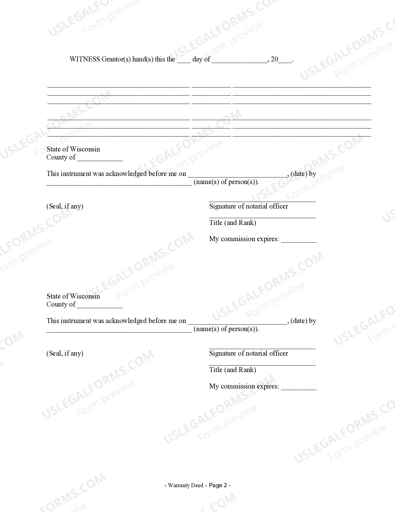 Preview Warranty Deed from two Individuals to Corporation