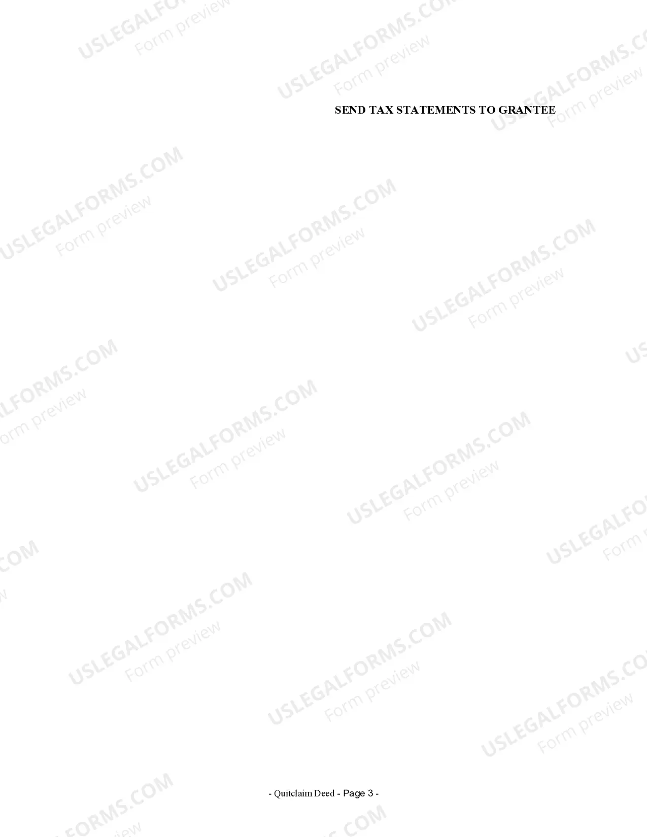 Preview Quitclaim Deed from Individual to LLC