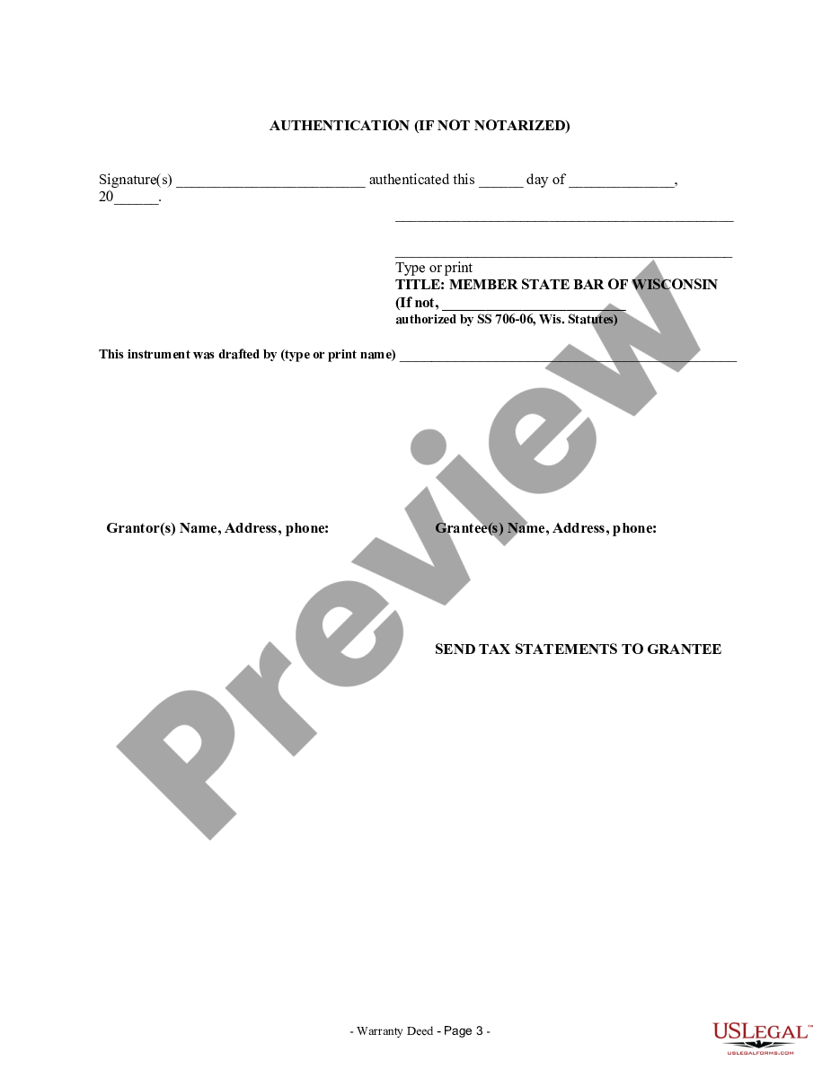 page 2 Warranty Deed from Husband and Wife to Corporation preview