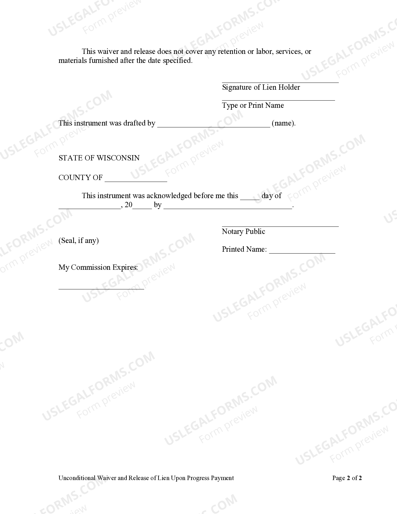 Wisconsin Release Lien Form For Vehicle | US Legal Forms