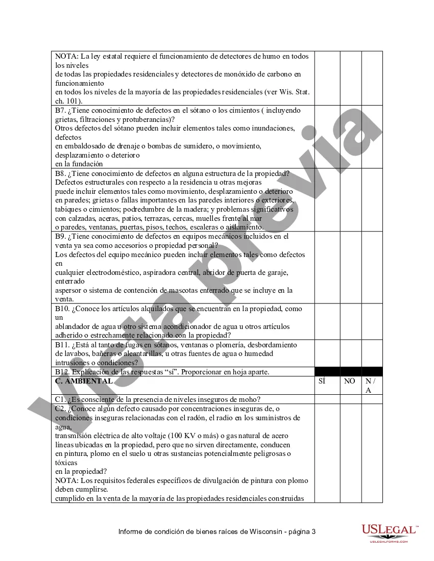 Preview Declaración de Divulgación de Ventas de Bienes Raíces Residenciales