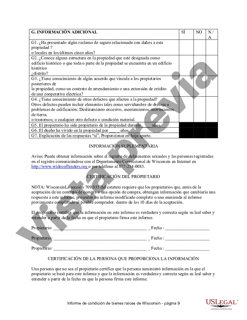 Preview Declaración de Divulgación de Ventas de Bienes Raíces Residenciales