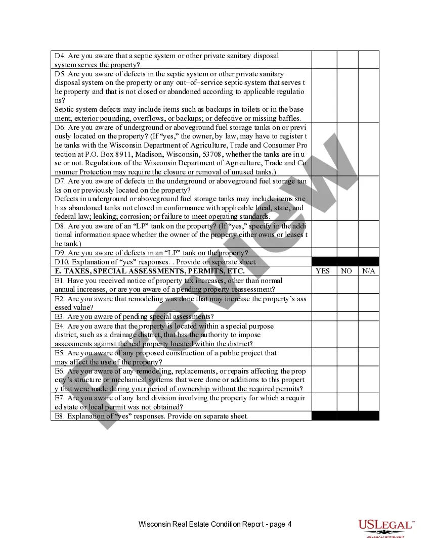 Preview Residential Real Estate Sales Disclosure Statement
