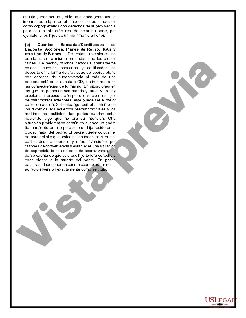 Preview Paquete de Testamentos Mutuos de Últimas Voluntades y Testamentos para Personas Solteras que conviven con Hijos Adultos