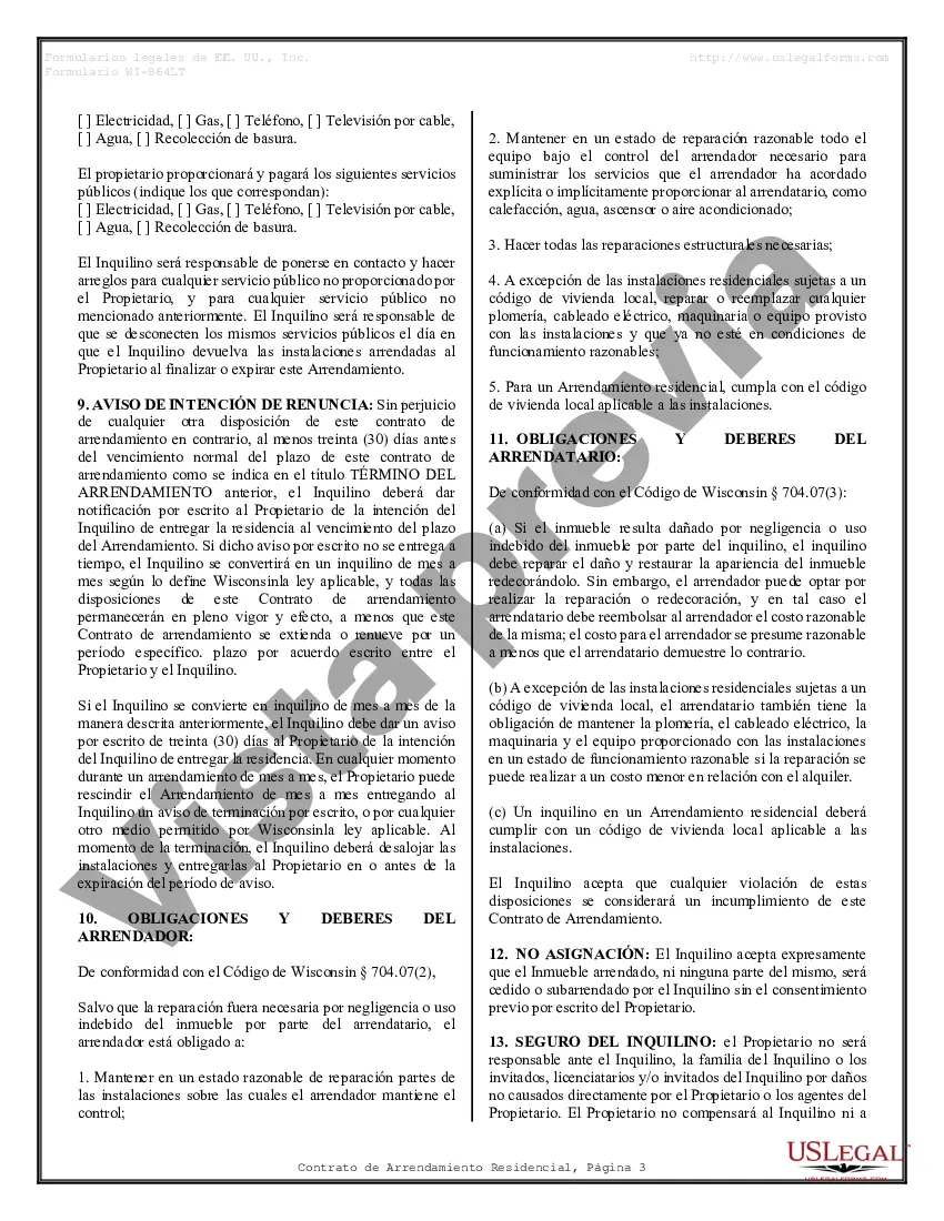 Preview Contrato de arrendamiento de alquiler residencial