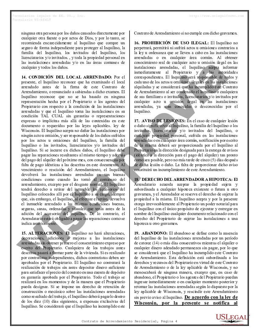 Preview Contrato de arrendamiento de alquiler residencial