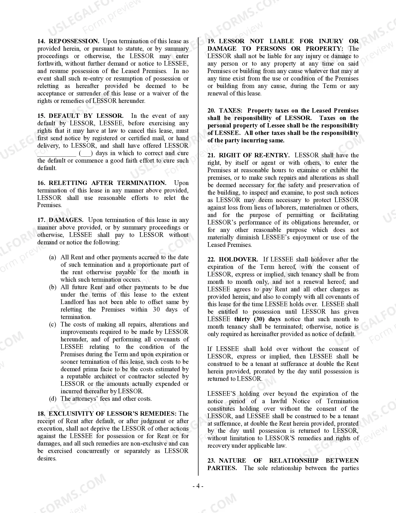 Preview Commercial Building or Space Lease