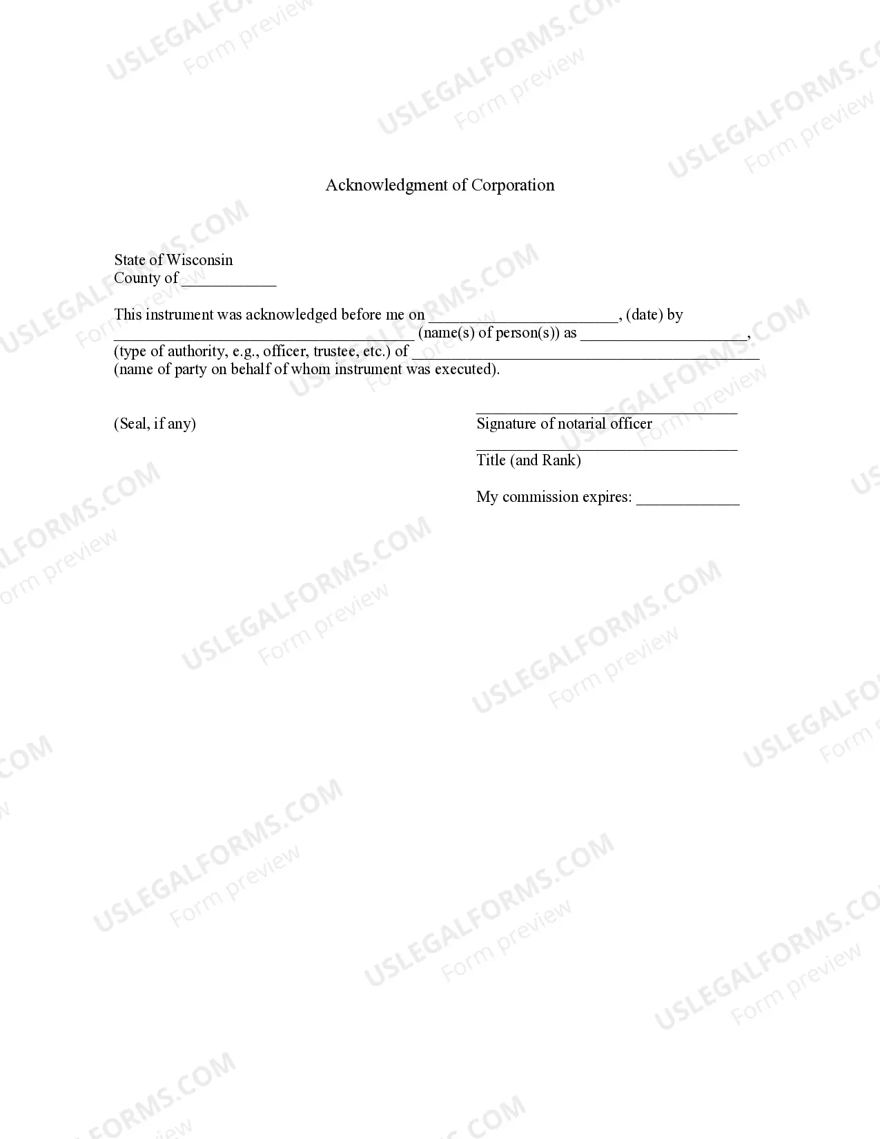 Preview Bill of Sale without Warranty by Corporate Seller