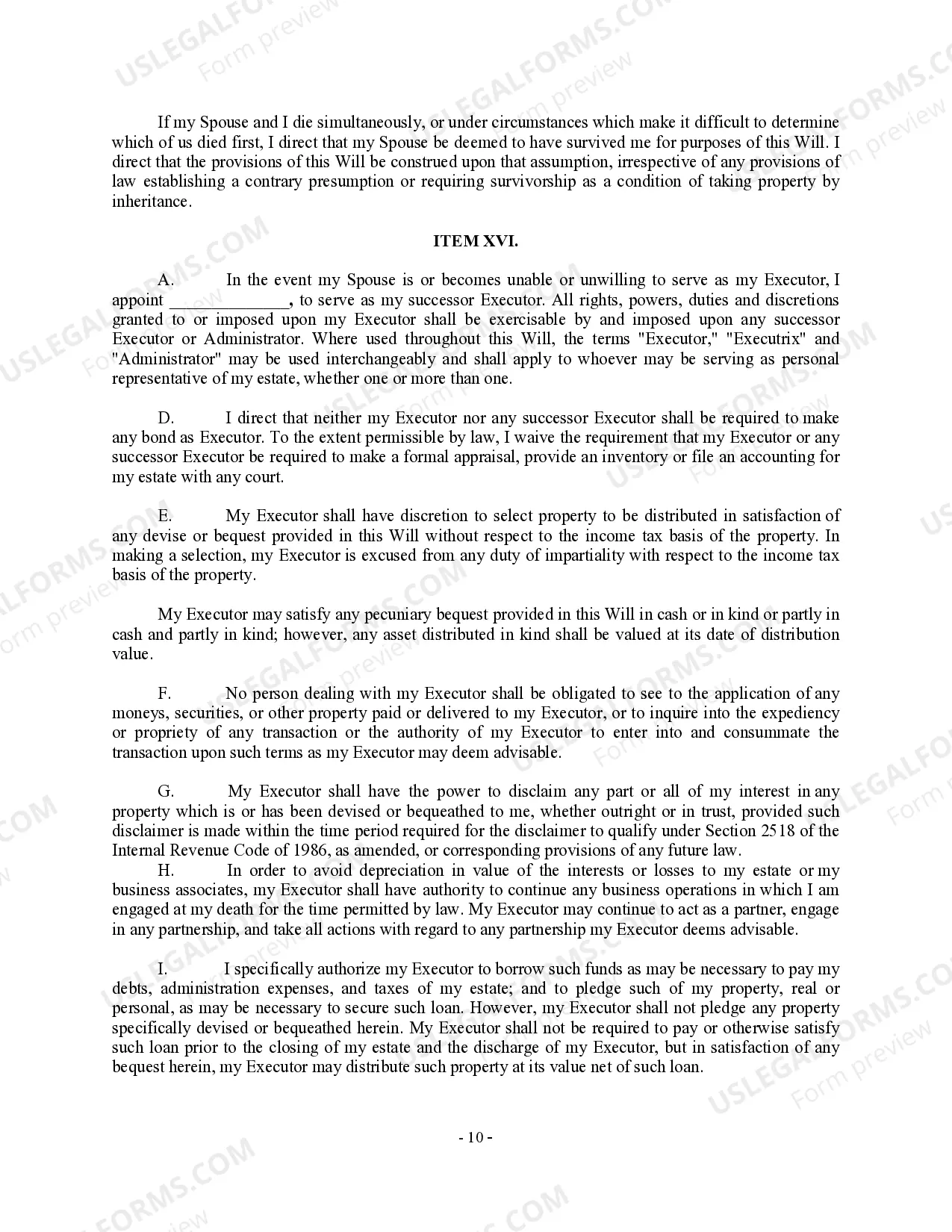 Preview Complex Will with Credit Shelter Marital Trust for Large Estates