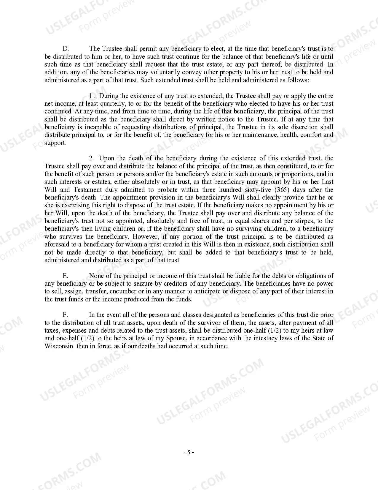 Preview Complex Will with Credit Shelter Marital Trust for Large Estates